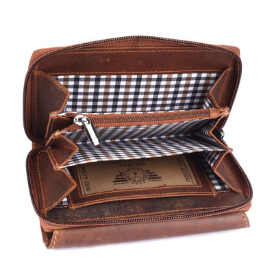 Greenwood Leather Lincoln Zip Around Organiser Wallet - Greenwood Leather