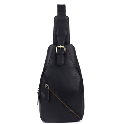 Jasper – Leather Crossbody Sling Bag for Men Black