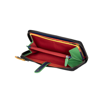 WOMEN'S ZIP AROUND WALLET - THE HEART GWLV05 - Greenwood Leather