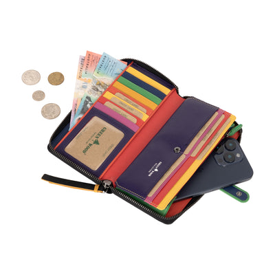 WOMEN'S ZIP AROUND WALLET - THE HEART GWLV05 - Greenwood Leather