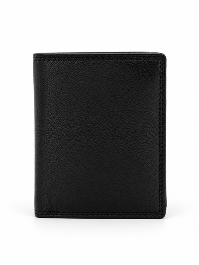 RFID Leather Wallet Melton - Black