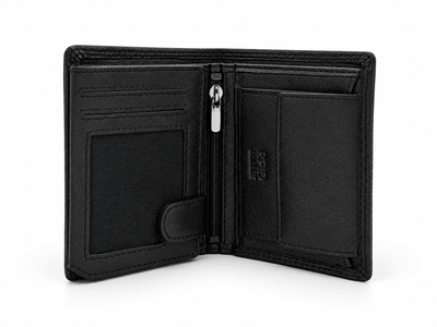 RFID Leather Wallet Melton - Black