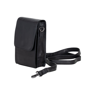 Leather Shoulder Bag Ivy Black - Greenwood Leather