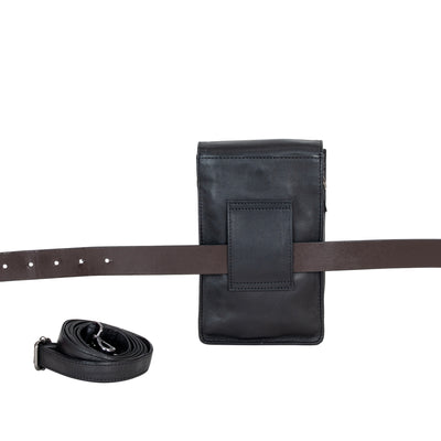 Leather Shoulder Bag Ivy Black - Greenwood Leather