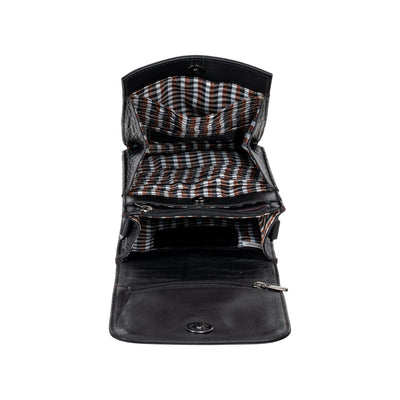 Leather Shoulder Bag Ivy Black - Greenwood Leather