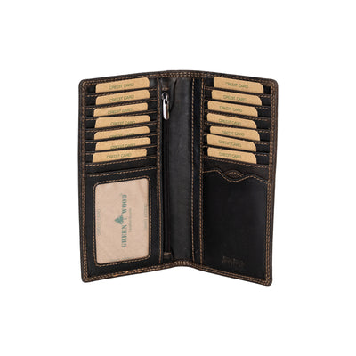 Monika Ridge RFID Travel Wallet Brown - Greenwood Leather
