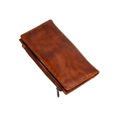 Greenwood “Elora” Long Leather Purse – Cognac - Greenwood Leather