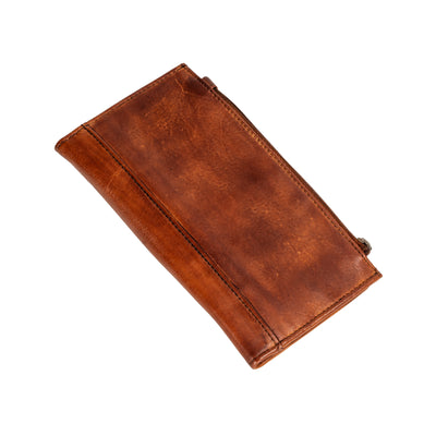 Greenwood “Elora” Long Leather Purse – Cognac - Greenwood Leather