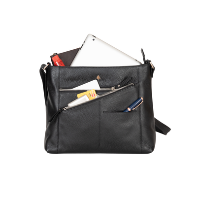 Willow Leather Crossbody Bag – Classic Black - Greenwood Leather