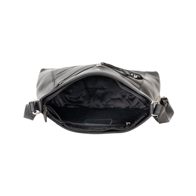 Willow Leather Crossbody Bag – Classic Black - Greenwood Leather