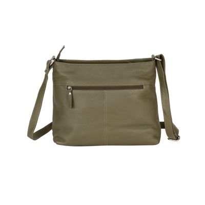 Willow Leather Crossbody Bag – Olive Green - Greenwood Leather