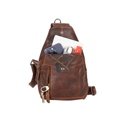Ranger Sandel Leather Sling Bag – Chest Crossbody - Greenwood Leather