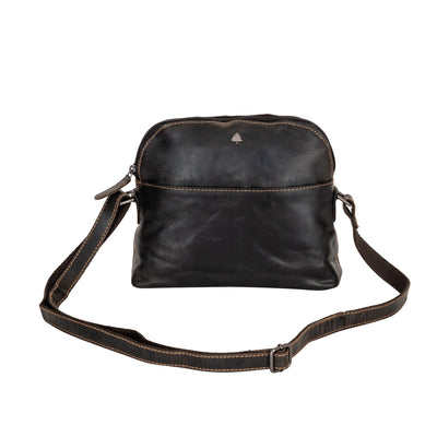 The Explorer Compact Crossbody – Vintage Brown Leather Bag - Greenwood Leather