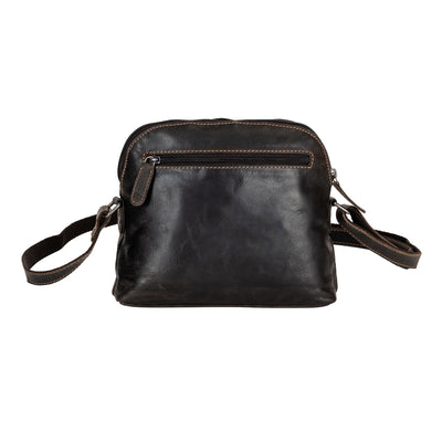 The Explorer Compact Crossbody – Vintage Brown Leather Bag - Greenwood Leather