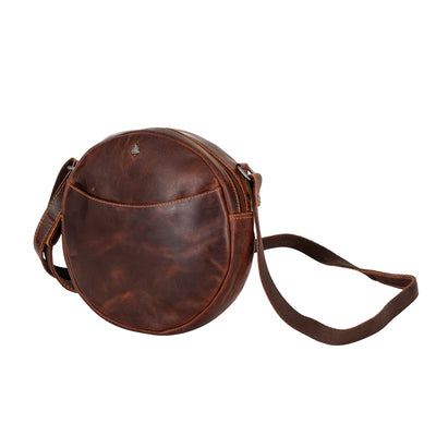 Circle Luxe – Sandel Leather Crossbody Bag - Greenwood Leather