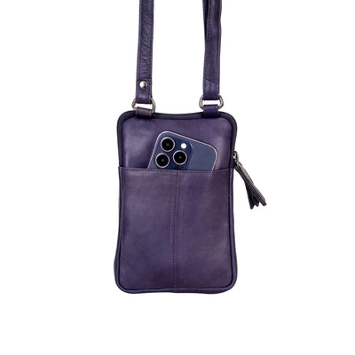 Greenwood Oslo Compact Crossbody – Purple - Greenwood Leather