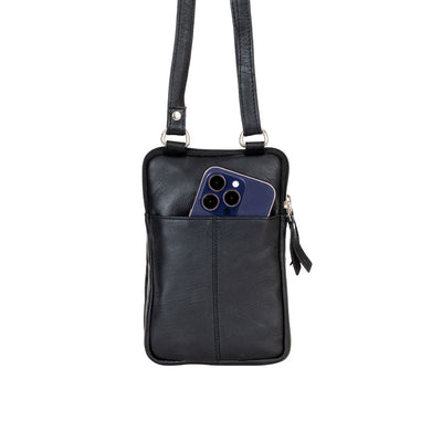 Greenwood Oslo Compact Crossbody – Black - Greenwood Leather