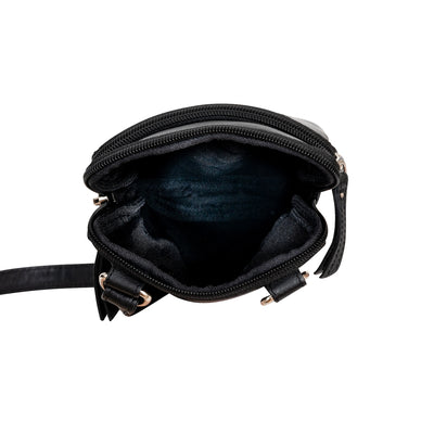 Greenwood Oslo Compact Crossbody – Black - Greenwood Leather