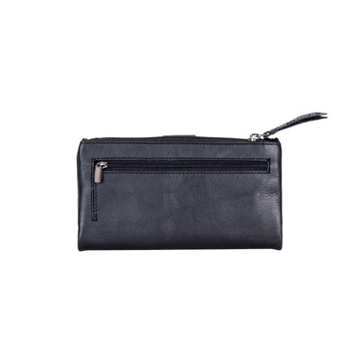 Leather Women Wallet Katie Black - Greenwood Leather
