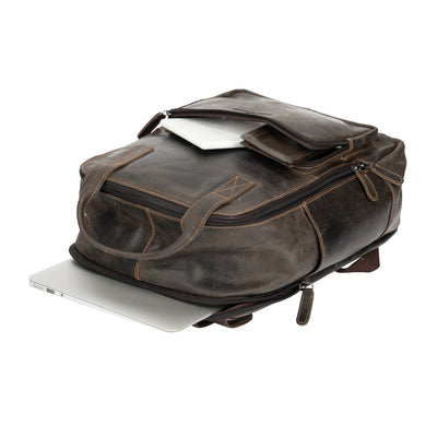 Leather Backpack Mackay - Black - Leather Greenwood Bag | The Greenwood Leather Online Shop Australia