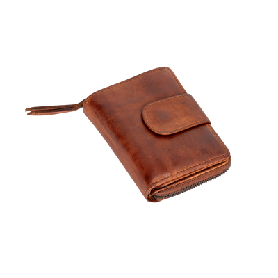 Women's Leather Wallet Moon GW2268 Cognac - Greenwood Leather