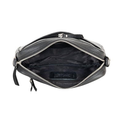 Elora Mini Crossbody – Black Leather Bag - Greenwood Leather