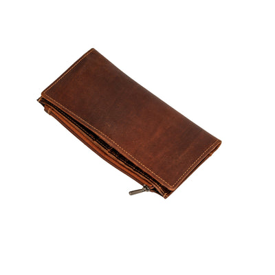 Greenwood “Elora” Long Leather Purse – Sandal - Greenwood Leather