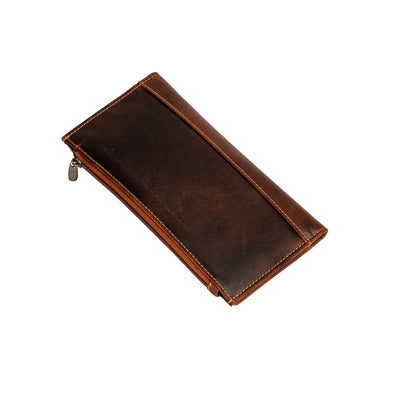 Greenwood “Elora” Long Leather Purse – Sandal - Greenwood Leather