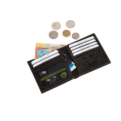 Greenwood Leather “Auckland” Men’s Bifold RFID Wallet – Genuine Leather Slim Wallet with Gift Box - Greenwood Leather