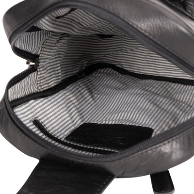 Greenwood Leather Crossbody Bag Black - Hamilton - Greenwood Leather