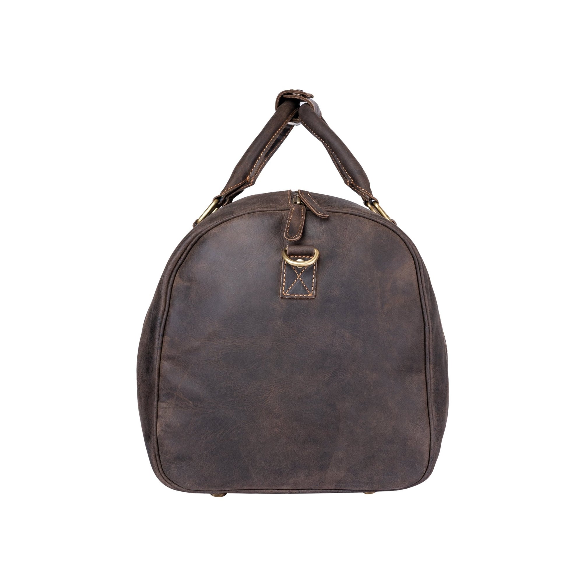 Greenwood Leather Overnight Bag Milan - Rugged Leather - Brown - Greenwood Leather