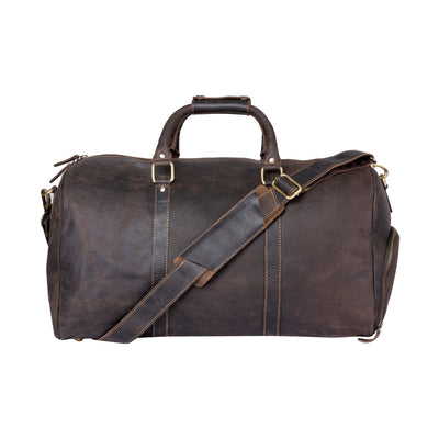 Greenwood Leather Overnight Bag Milan - Rugged Leather - Brown - Greenwood Leather