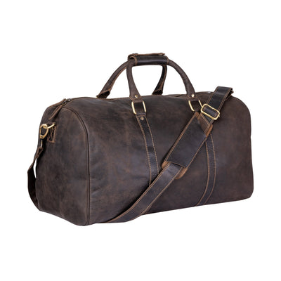 Greenwood Leather Overnight Bag Milan - Rugged Leather - Brown - Greenwood Leather
