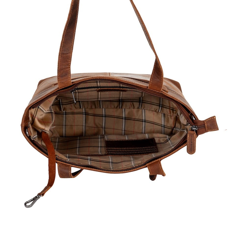 Greenwood Leather “Rowan” Tote Bag – Full-Grain Leather Shoulder & Crossbody - Greenwood Leather