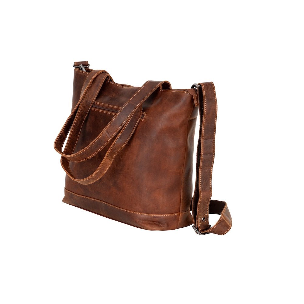 Greenwood Leather “Rowan” Tote Bag – Full-Grain Leather Shoulder & Crossbody - Greenwood Leather