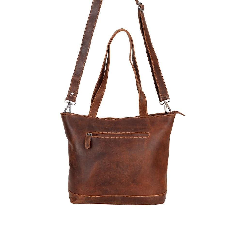 Greenwood Leather “Rowan” Tote Bag – Full-Grain Leather Shoulder & Crossbody - Greenwood Leather