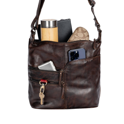Greenwood Leather Shoulder bag Bianca - Brown - Greenwood Leather