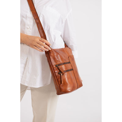 Greenwood Leather Shoulder bag Bianca - Cognac - Greenwood Leather