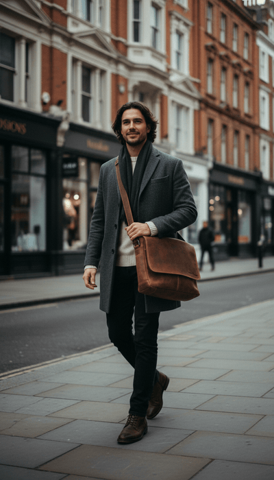 Greenwood Leather Smart Messenger Steven 13" - Sandal - Greenwood Leather