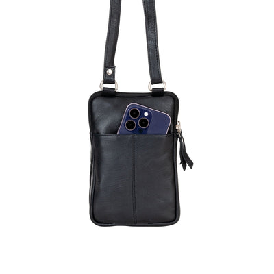 Greenwood Oslo Compact Crossbody – Black - Greenwood Leather