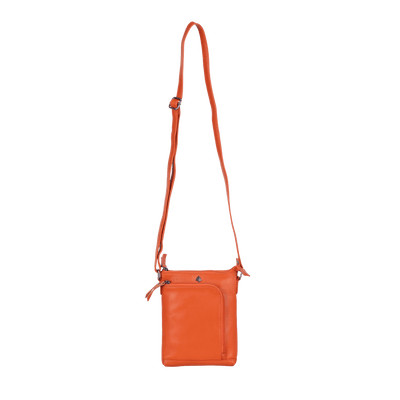 Greenwood Siena Mini Crossbody – Orange Leather - Greenwood Leather