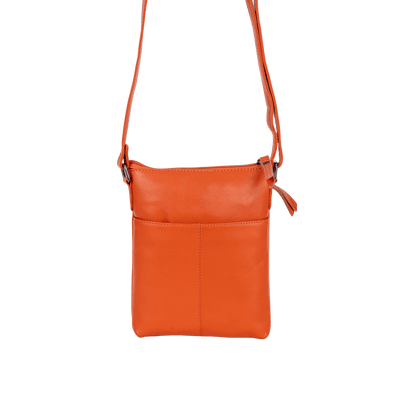 Greenwood Siena Mini Crossbody – Orange Leather - Greenwood Leather