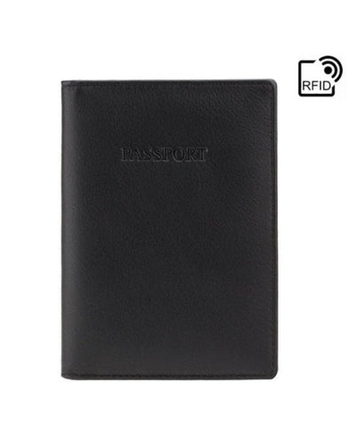Guardian Leather RFID Passport Holder — Jet Black - Greenwood Leather