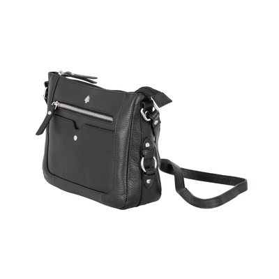 Harper Compact Leather Crossbody Bag – Classic Black - Greenwood Leather