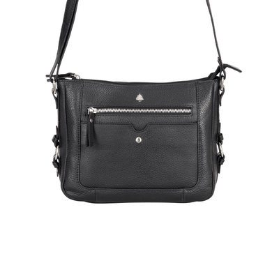 Harper Compact Leather Crossbody Bag – Classic Black - Greenwood Leather