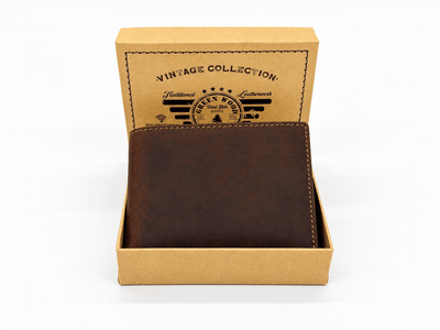 Hawthorn – Men’s Leather Bifold Wallet with Coin Pocket, RFID Blocking, Sandal - Greenwood Leather