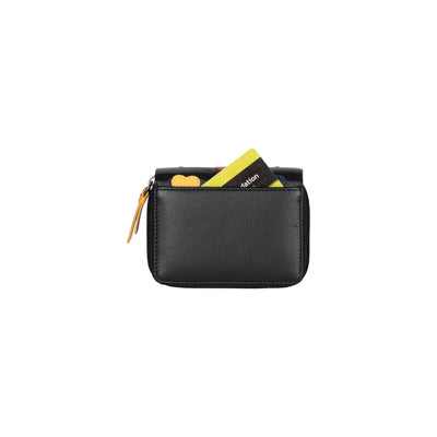 Heart Leather Wallet for Women, Handmade Compact Zip Wallet - Greenwood Leather