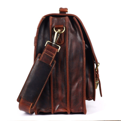 Josh Full-Grain Leather Briefcase – Large Business Bag - Greenwood Leather - Greenwood Leather