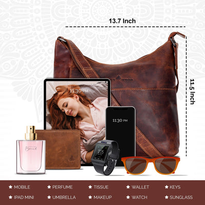 Ladies Shoulder Bag Layla - Greenwood Leather