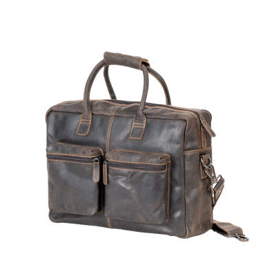 Leather Laptop Bag Dean Brown - Greenwood Leather